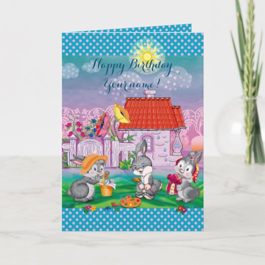 Carte Bébé lapin petit (Devant)