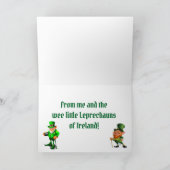 CARTE BÉBÉ LEPRECHAUN DE LA SAINT-PATRICK (Intérieur)