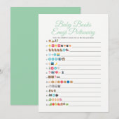 Carte Bébé Livres Emoji Pictionary Game Mint (Devant / Derrière)