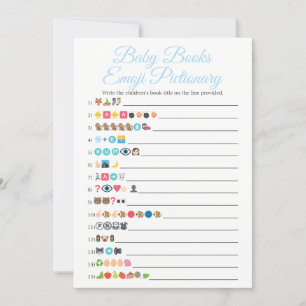 Carte Bébé Livres Emoji Pictionary Jeu Bleu