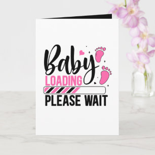Carte Bébé mignon chargement annonce de grossesse ajoute