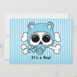 Carte Bébé mignon Crâne garçon
