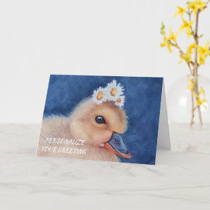 Carte Bébé mignon et adorable Bébé Canard personnalisabl