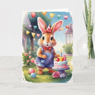 Carte Bébé mignon, fête en plein air dans le jardin Ca