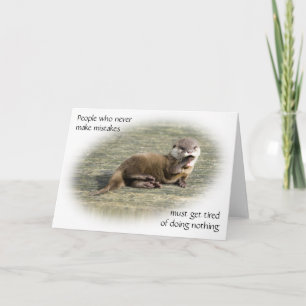 Carte - Bébé mignon Otter citation célèbre