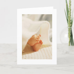 Carte Bébé mignon Pieds petit bébé Pieds enrobés couvert