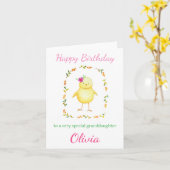 Carte Bébé mignon poussette avec fleurs Custom Girl Anni (Fleur jaune)