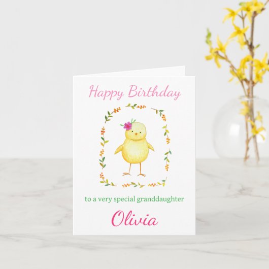 Carte Bébé mignon poussette avec fleurs Custom Girl Anni (Fleur jaune)