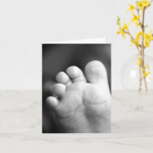 Carte Bébé orteils (Fleur jaune)