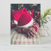 Carte bébé père Noël (Debout devant)