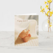 Carte bébé personnalisable (Fleur jaune)