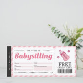 Carte Bébé Pink Coupon Certificat (Debout devant)