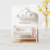 Carte Bébé pour nouveau-né Félicitations (Fleur jaune)