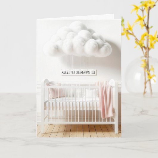 Carte Bébé pour nouveau-né Félicitations (Fleur jaune)