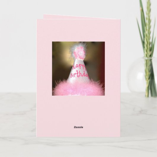 Carte Bébé regardant grincheux sa première fête (Dos)