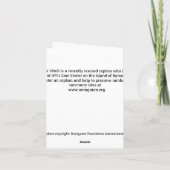 Carte Bébé secouru Orangutan Uttuh (Dos)