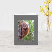 Carte Bébé secouru Orangutan Uttuh (Fleur jaune)