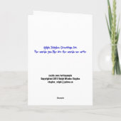 Carte Bébé soeur Anniversaire (Dos)