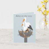 Carte Bébé sur le chemin (Fleur jaune)