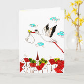 Carte Bébé sur le chemin (Fleur jaune)