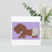 Carte Bébé teckel (Debout devant)