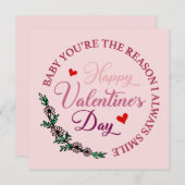 Carte Bébé Tu es la raison pour laquelle je souris toujo (Devant / Derrière)