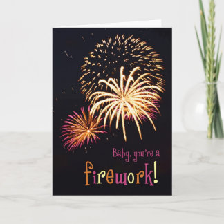 Carte Bébé, tu es un feu d'artifice !