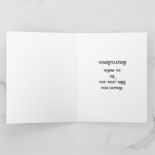 Carte Bébé Twins Félicats (Intérieur)