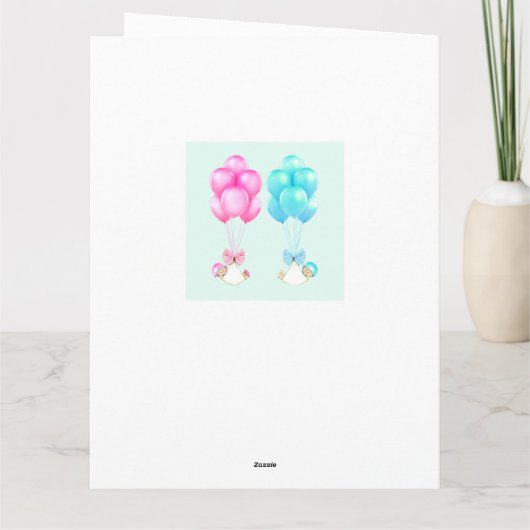 Carte Bébé Twins Félicats (Dos)