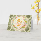 Carte Bébé victorien (Fleur jaune)