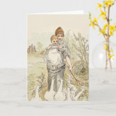 Carte Bébé Vintage (Fleur jaune)