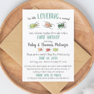 Carte Bébé Virtuelle Douche Amour Bugs Beetles