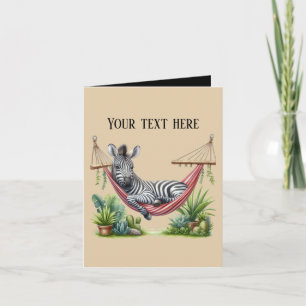Carte Bébé zèbre mignon ajouter un message