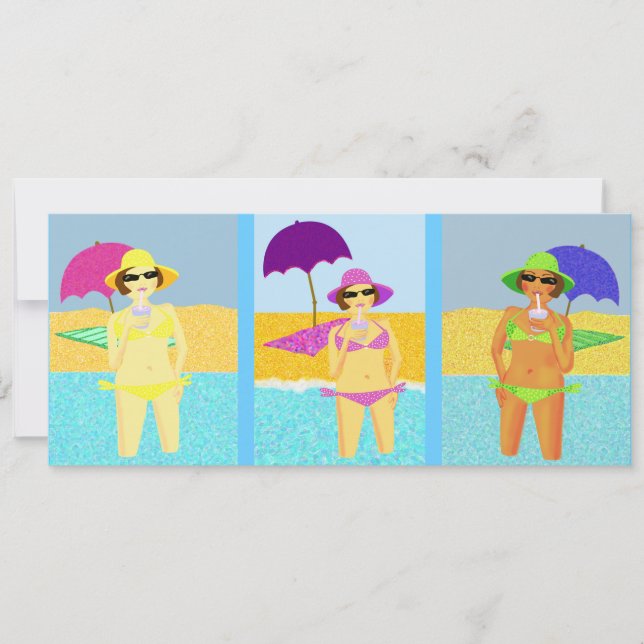 Carte Bébés de plage (Devant)