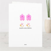 Carte Bébés Jumelles Filles (Dos)