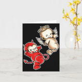 Carte Bébés Kewpie Diable Anges Chérubins (Fleur jaune)