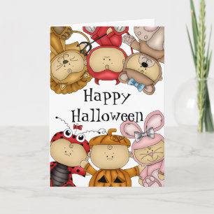Carte Bébés mignons Joyeux Halloween