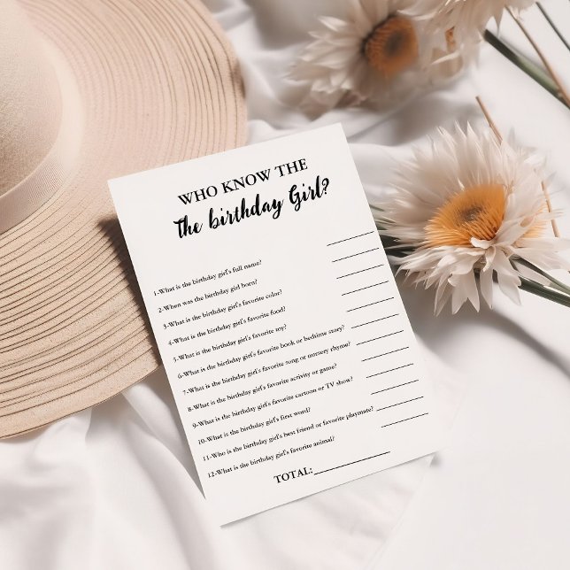 Carte Bébé's Party Jeu fille Anniversaire Comment bien v (Créateur téléchargé)