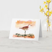 Carte bécasseau (Fleur jaune)