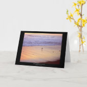 Carte Bécasseau au coucher du soleil : Plage de Ventura (Fleur jaune)