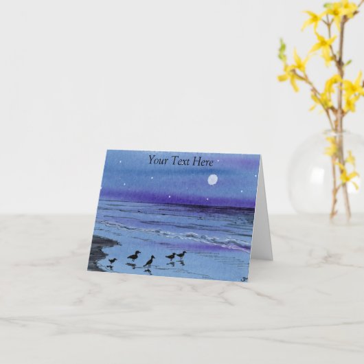 Carte Bécasseaux (Fleur jaune)