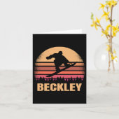 Carte Beckley West Virginia Snowboard Vintage extérieur (Fleur jaune)