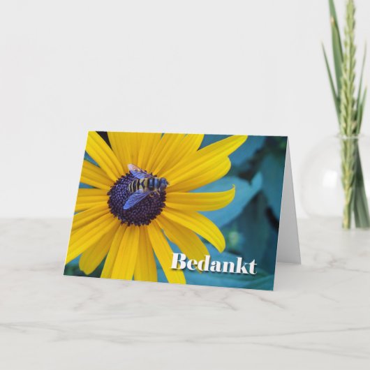 Carte Bedankt Merci en Pays-Bas avec Bee (Devant)