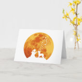Carte Bedlington Terrier (Fleur jaune)