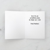 Carte Bedpan Help Get Well Card BPA-1 (Intérieur)