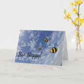 Carte Bee Happy (Fleur jaune)