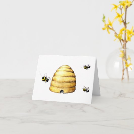 Carte Bee Hive (Fleur jaune)