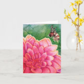 Carte Bee in a Dahlia (Fleur jaune)