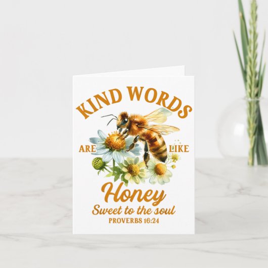 Carte Bee Kind Kindness Motivational Kind Words Are Like (Devant)