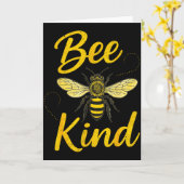 Carte Bee Kind Sitive Quote Cute Funny Design For Kids (Fleur jaune)